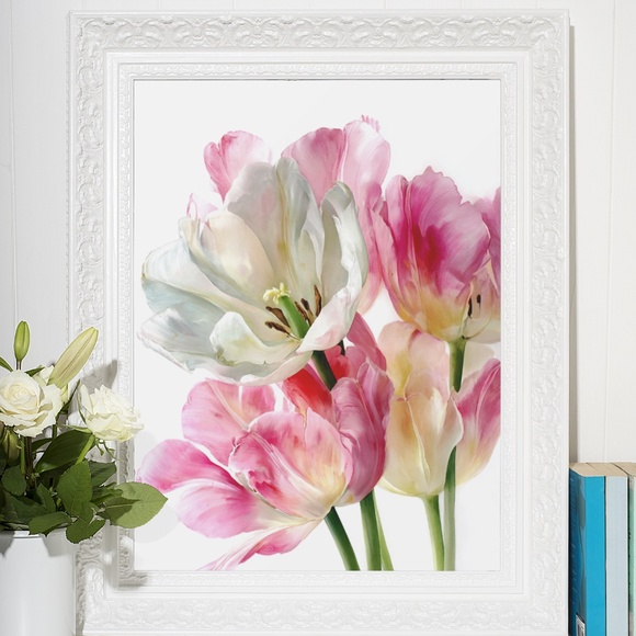 Watercolor Tulips Wall Art Illustration Print Poster Unframed - Picture 5 of 6